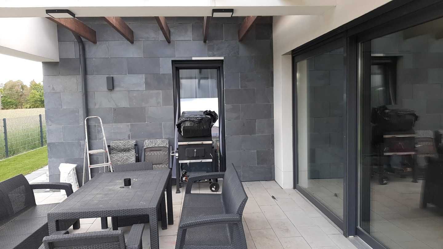 Kamień Dekoracyjny Naturalny Łupek Elewacyjny 30x10 Black Slate