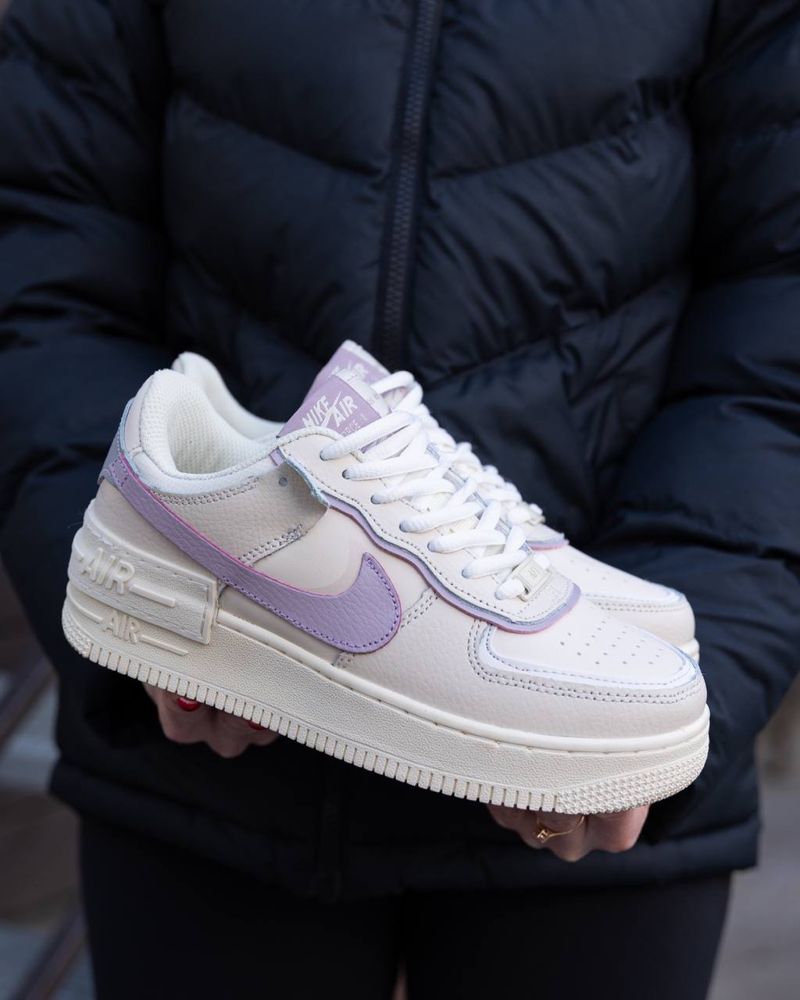 Жіночі кросівки найк аір форс Nike Air Force 1 Shadow White Purple