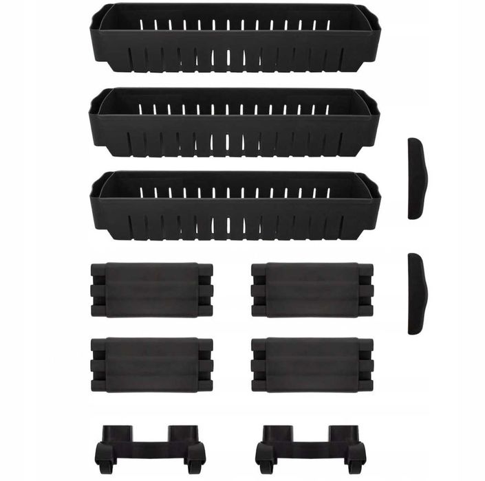 Czarna Nowa Półka Łazienkowa Plastikowa Wygodna