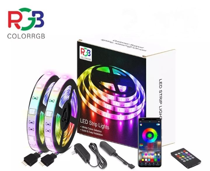Светодиодная лента 5м 30 лед  5050 Rgb цветная Світлодіодна гирлянда