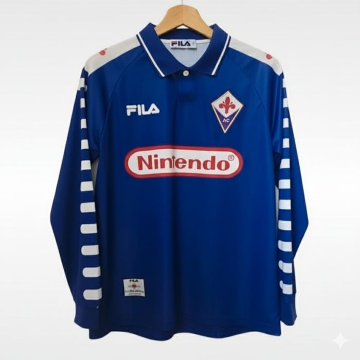 Vintage Fiorentina 98/99 Long Sleeve Home Jersey — Excellent Condition