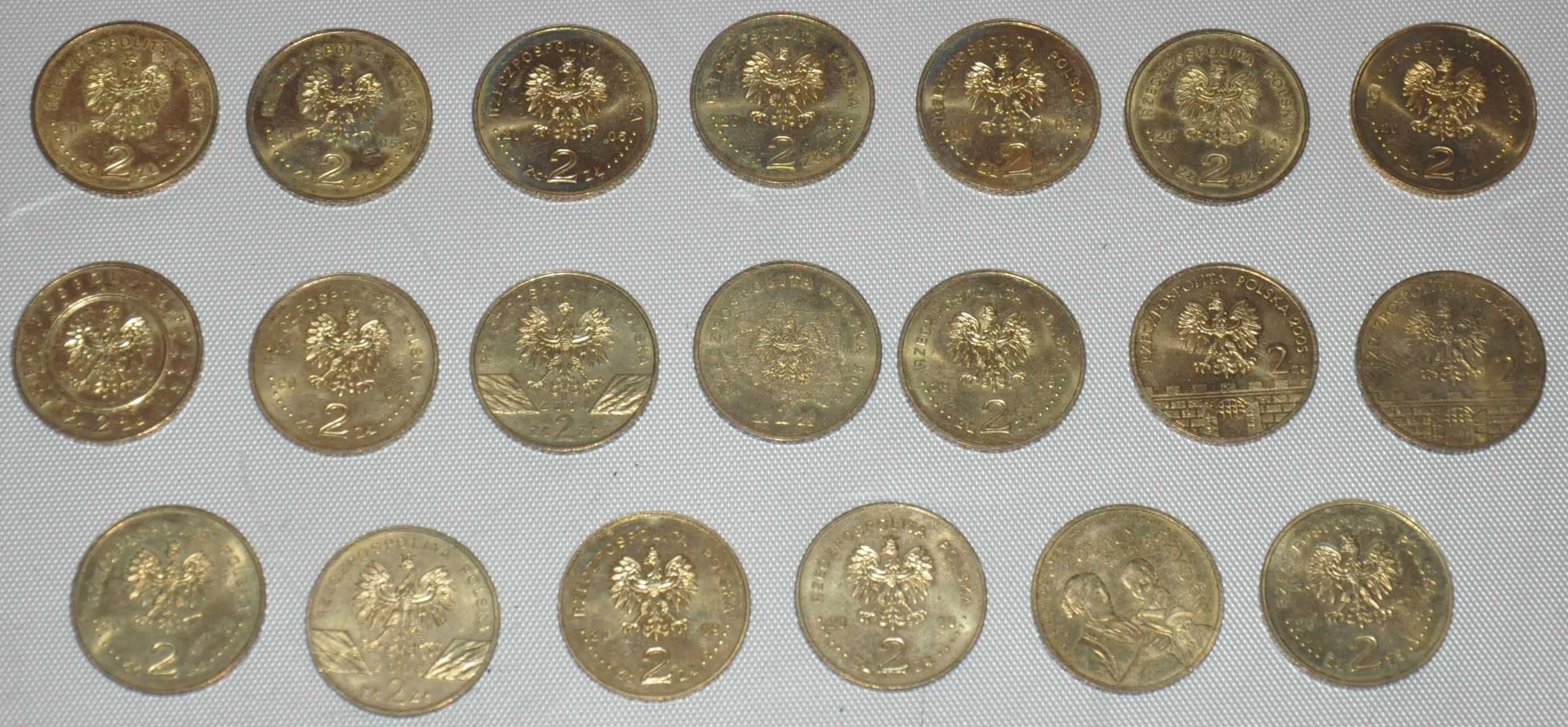 Monety 2 zł 2000r-2014r zestaw 20 sztuk