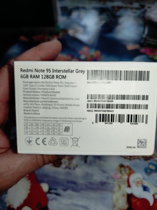 продам телефон xiaomi redmi note 9S 6/128GB