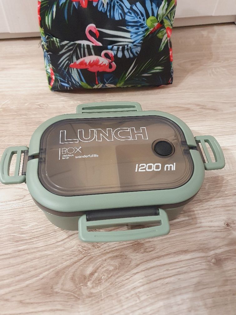 Zestaw lunch box plus Torba termiczna śniadaniowa