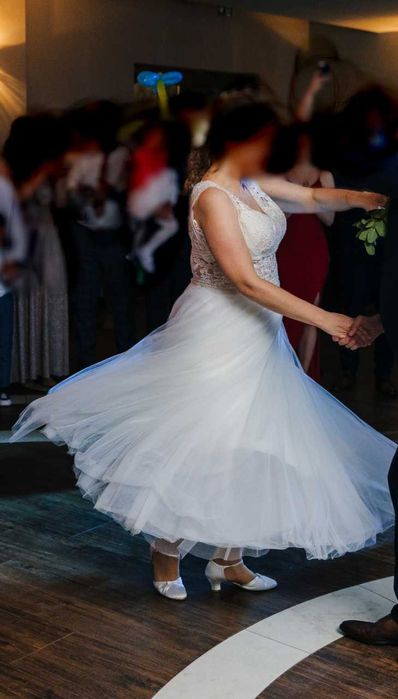 Suknia ślubna - L/XL - bialy/ecru