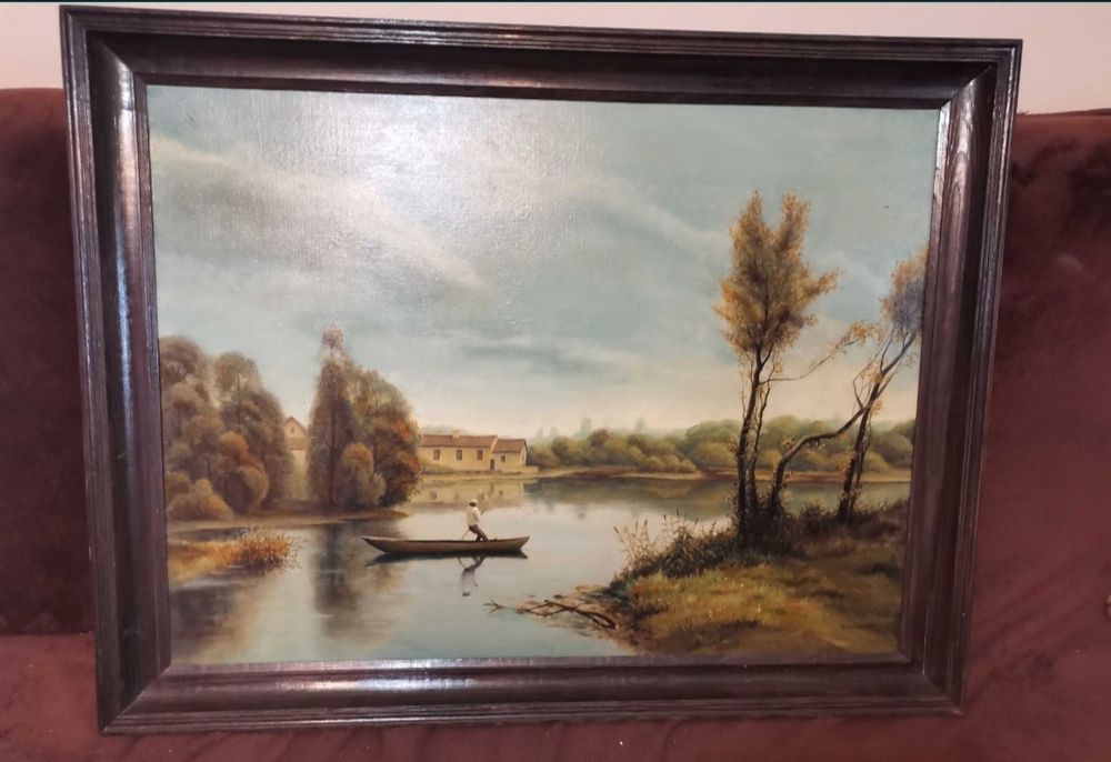 Start obraz olejny na płótnie sygnowany duży