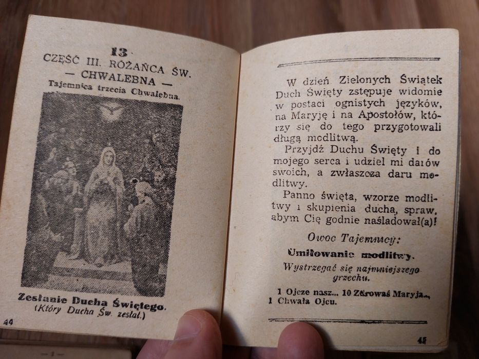 Żywy różaniec książeczka prl 1980 złotów