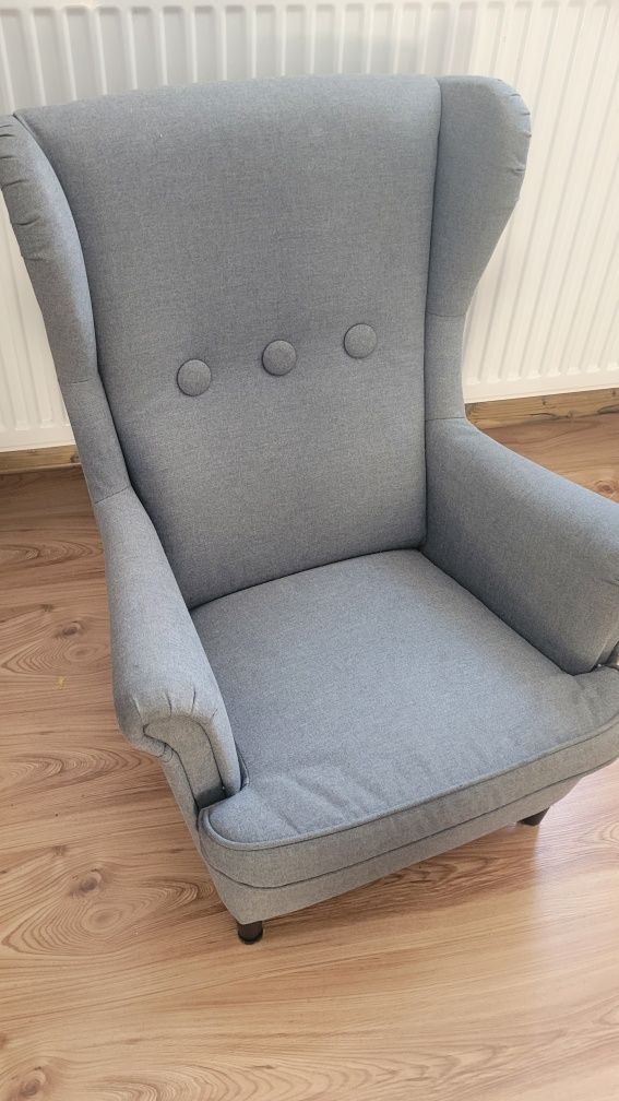 Fotel uszak ikea szary dziecięcy