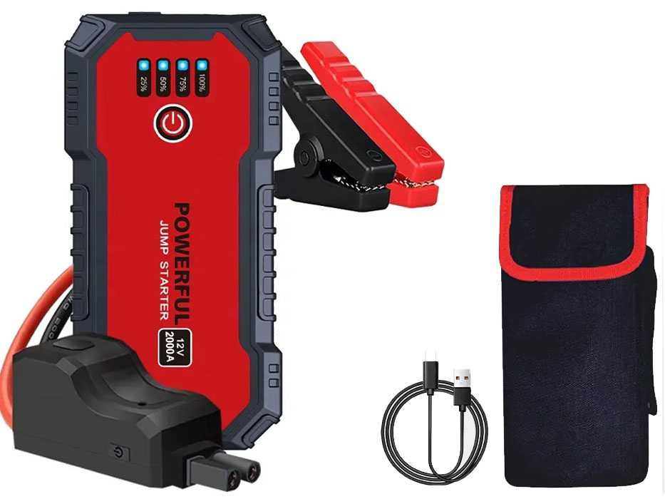 Booster Arranque Baterias 12V Power Bank USB 2000A/20.000mAh (NOVO)