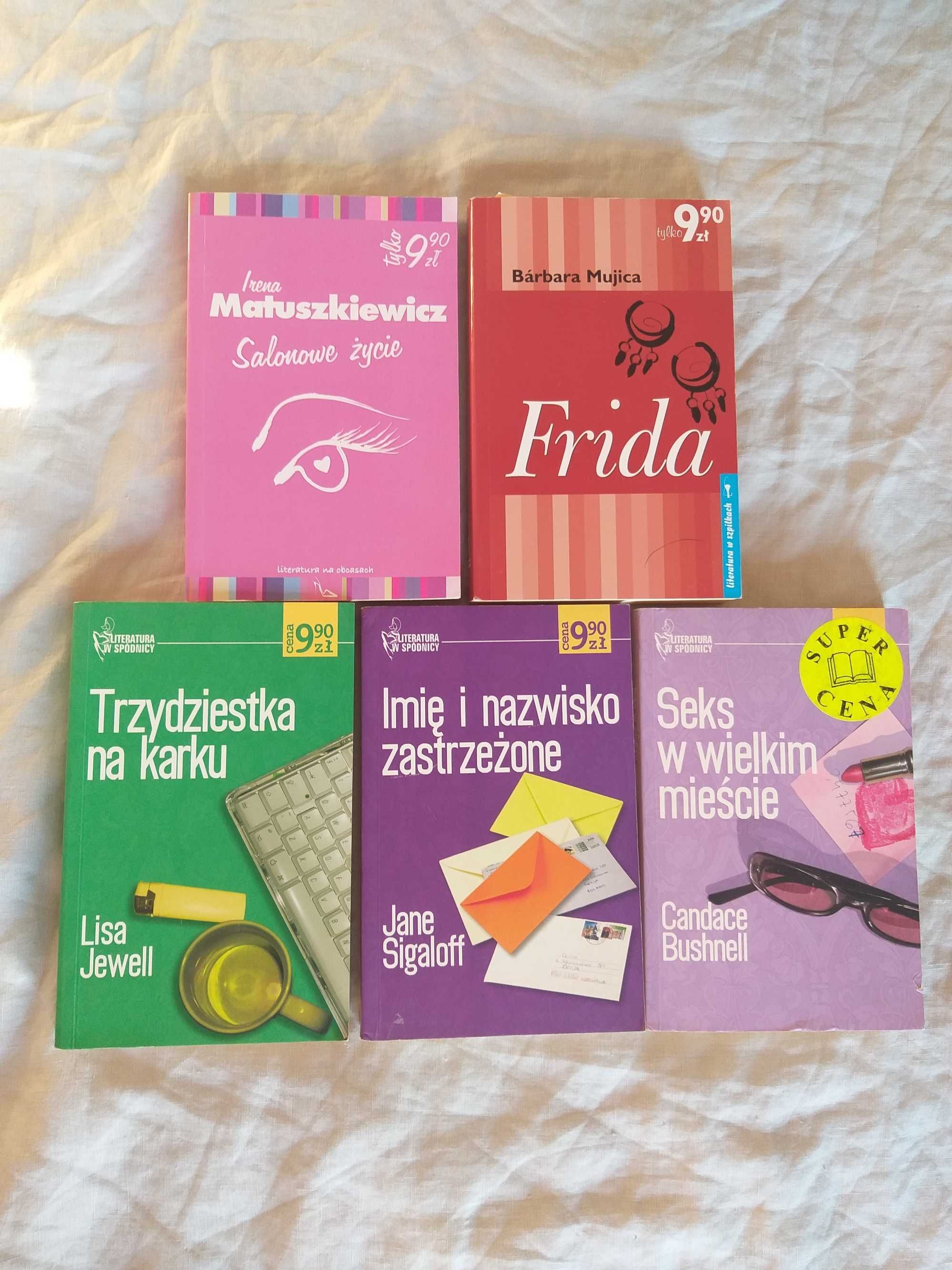 Pakiet 5 książek: Frida Trzydziestka na karku Salonowe życie Seks w...