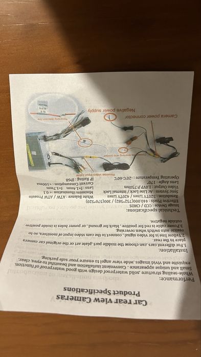 Camara de marcha tras