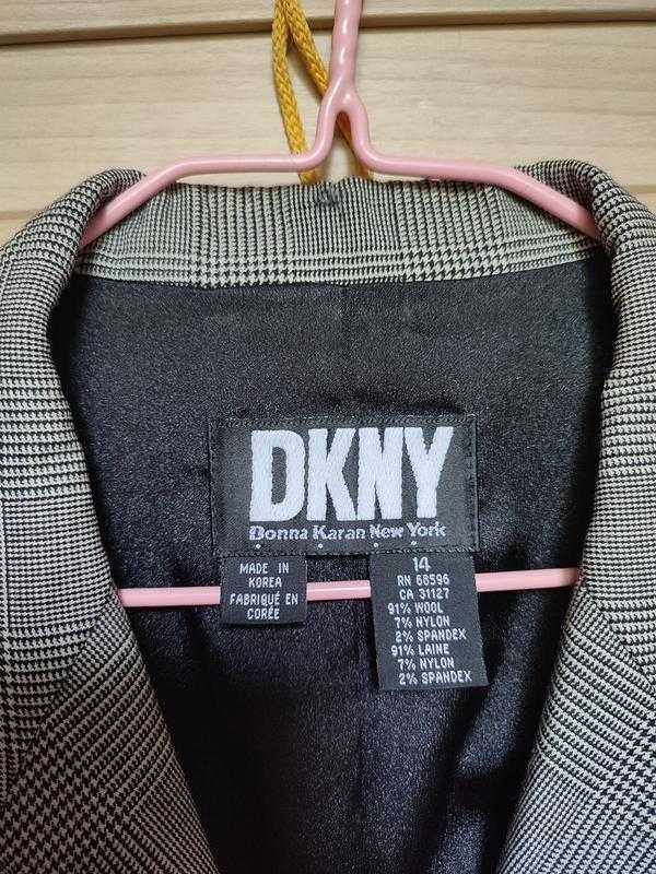 винтажный шерстяной пиджак жакет dkny donna karan new york / 44-46рр