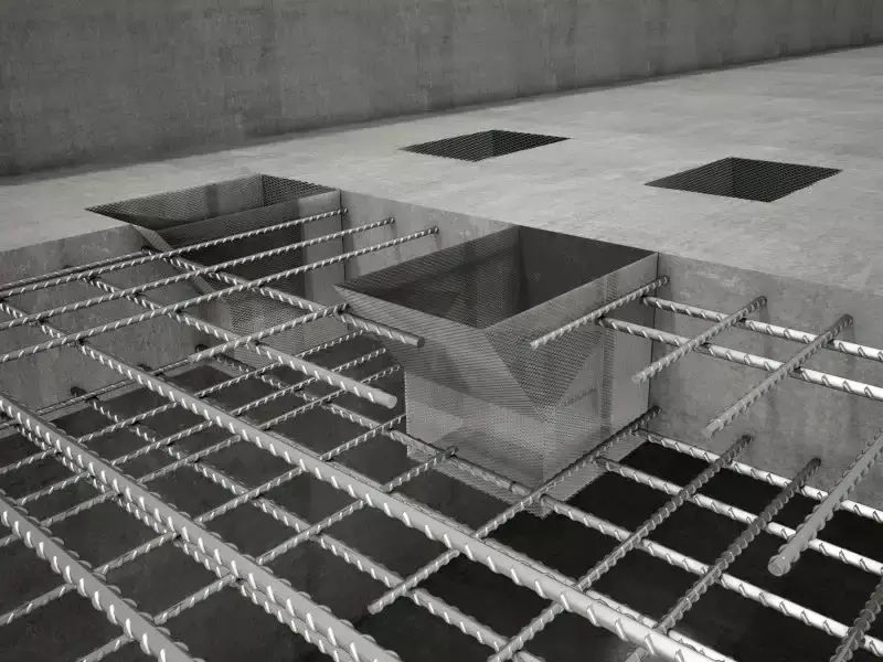 Szalunek tracony Kosz szalunkowy fundamentowy kotwiący pod maszyny cnc