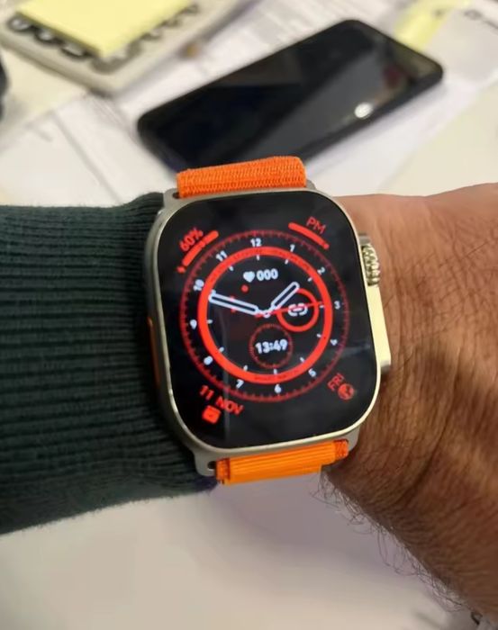 Smartwatch HK9 Ultra 2 max pomarańczowy pasek