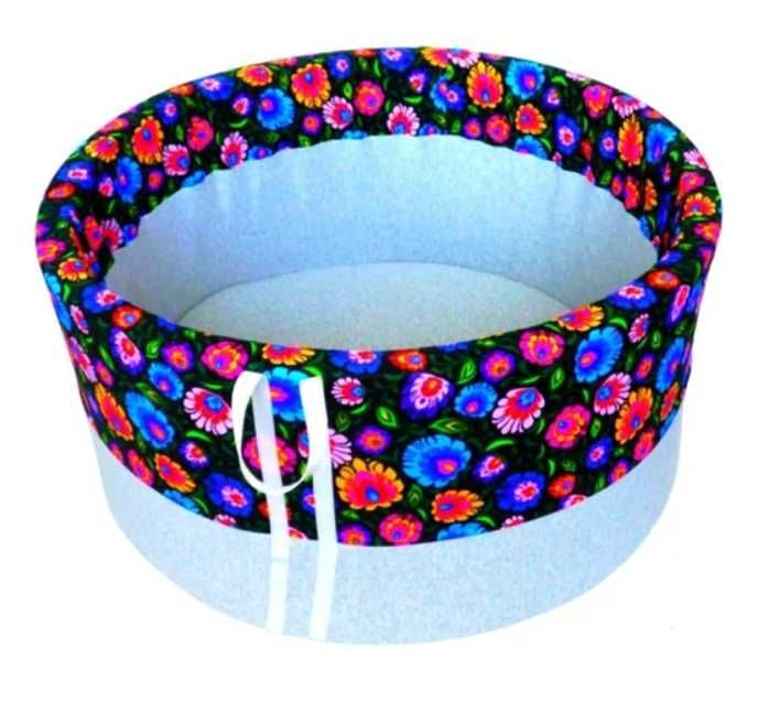 Pokrowiec na Suchy Basen okrągły 90x40 cm – ŁOWICKI NA CZARNYM TLE