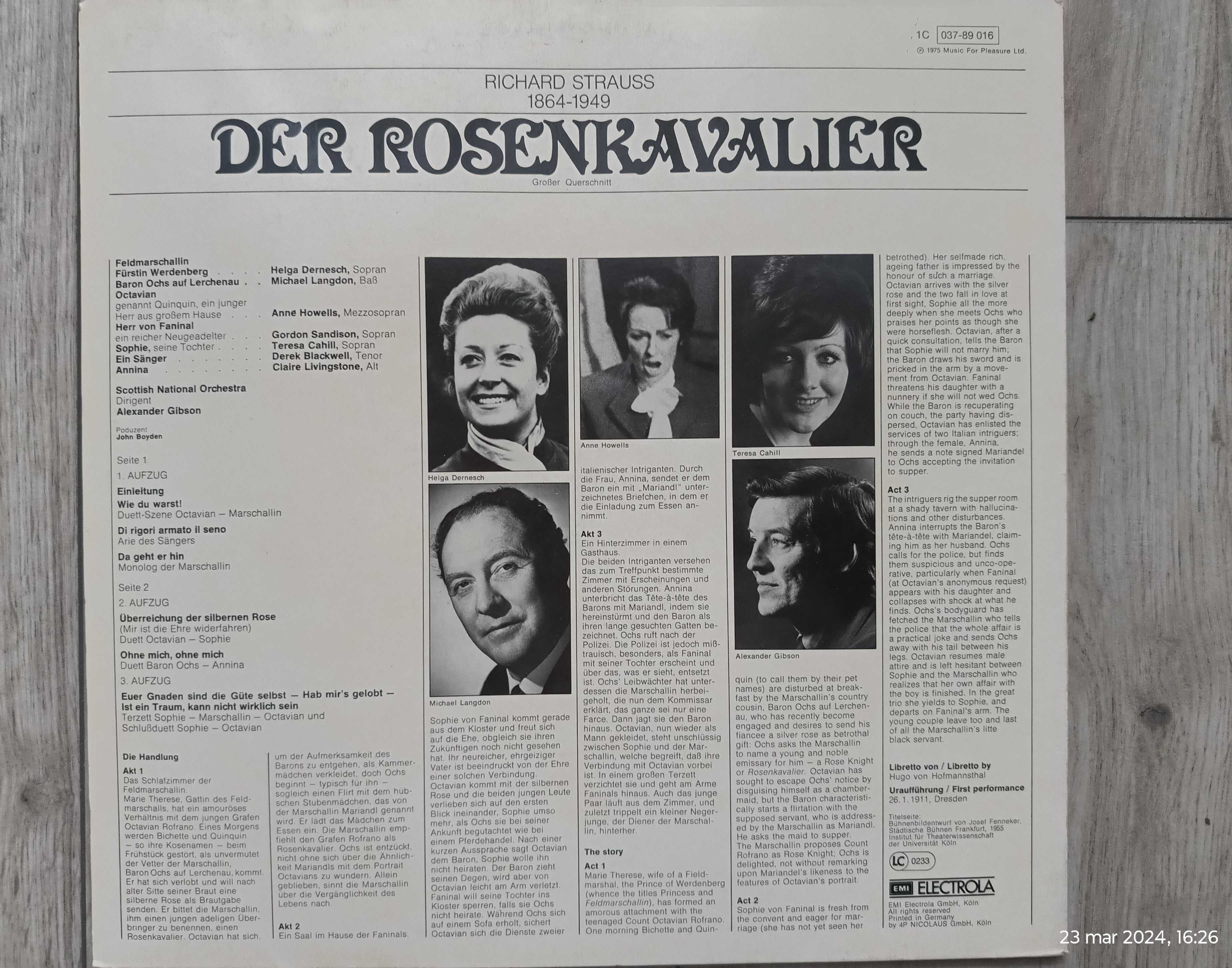 Album winyl - Richard Strauss - "Kawaler Srebrnej Róży"