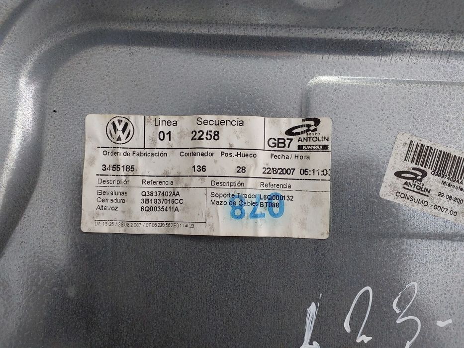 Elevador vidros frente direito VOLKSWAGEN Polo (9N)