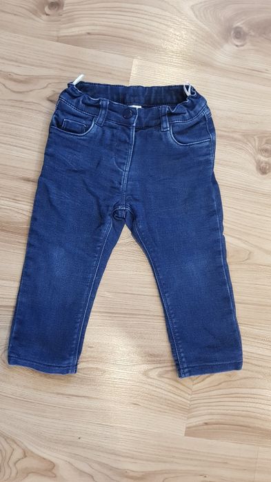 C&A spodnie jeansowe dla dziewczynki r.80 ocieplone