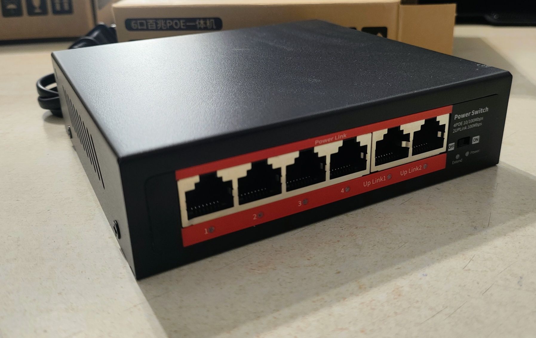 Poe коммутатор/switch 4+2 6 портов 65w 48-52V комутатор свитч