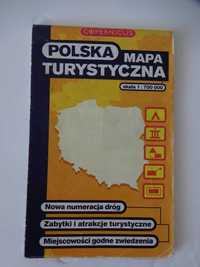 Polska Mapa Turystyczna Z 1999 Roku - Skala 1 Do 700 000