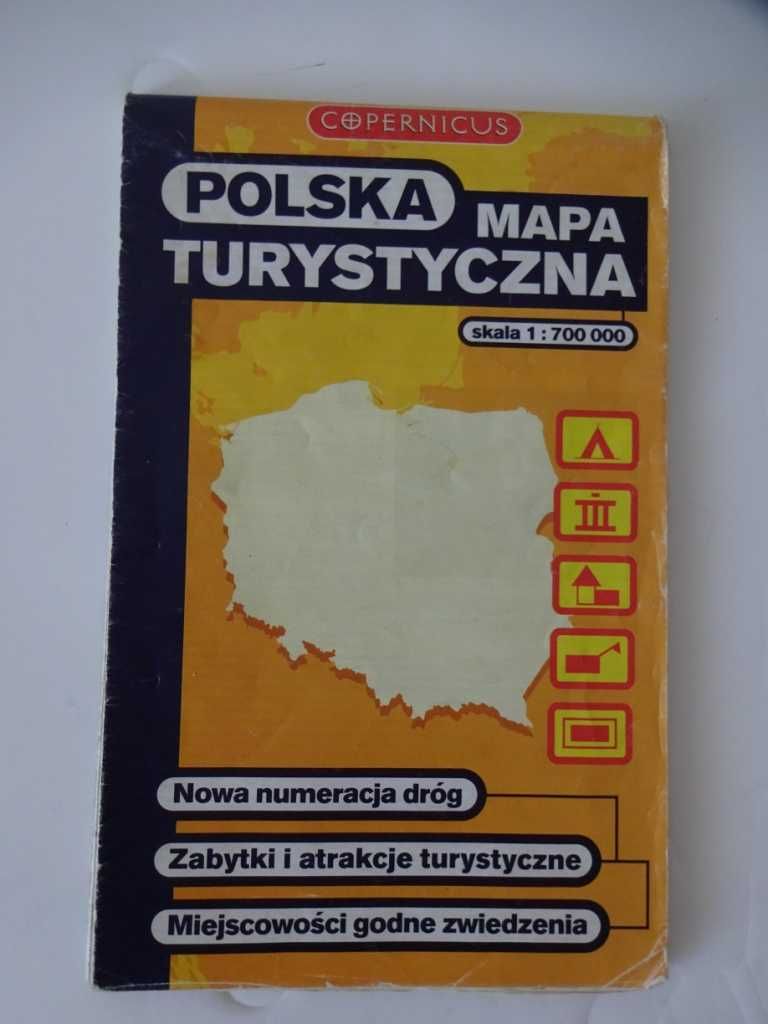 Polska Mapa Turystyczna Z 1999 Roku - Skala 1 Do 700 000