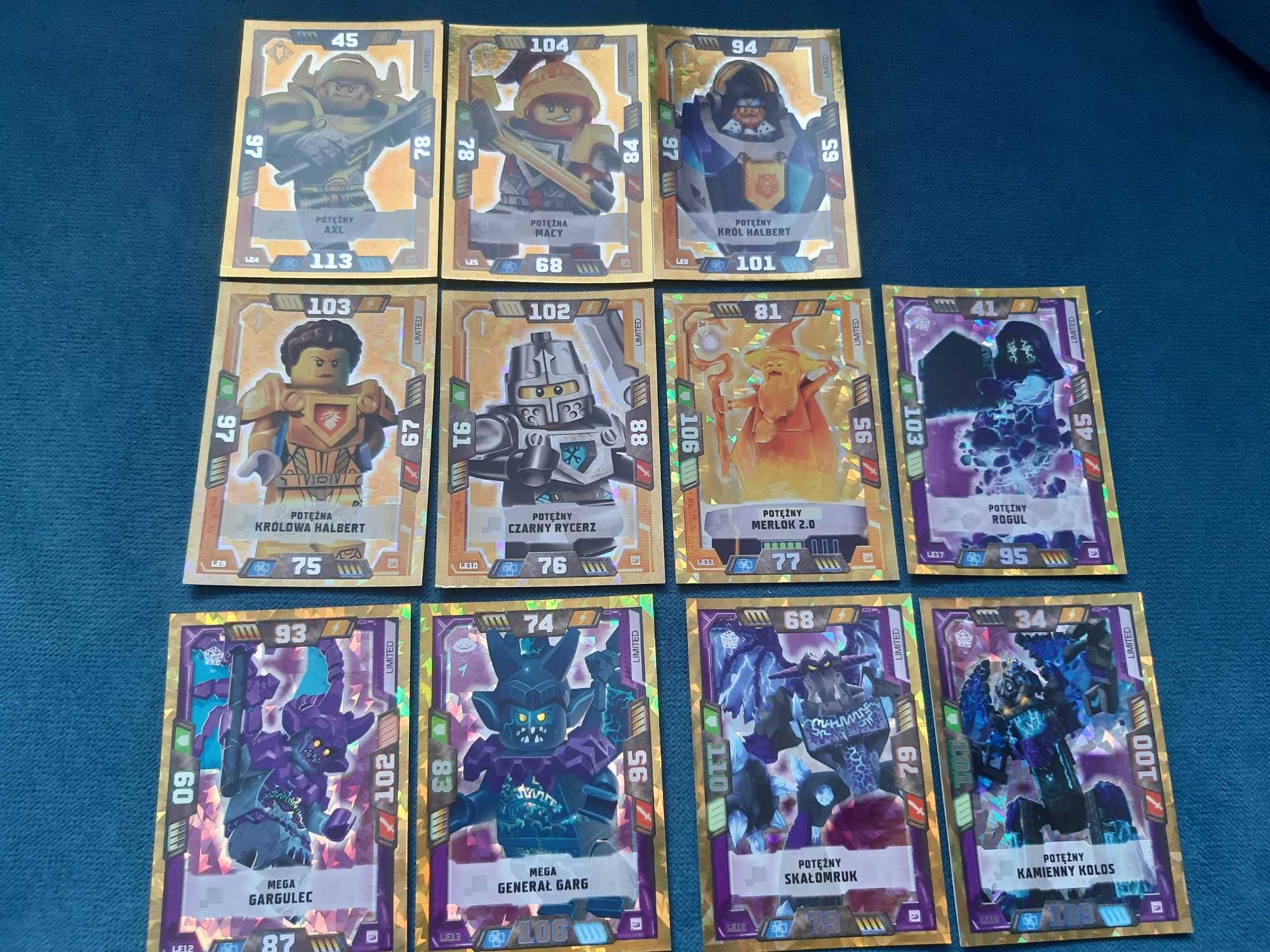 11 kart limited limitowanych lego nexo knights seria 2