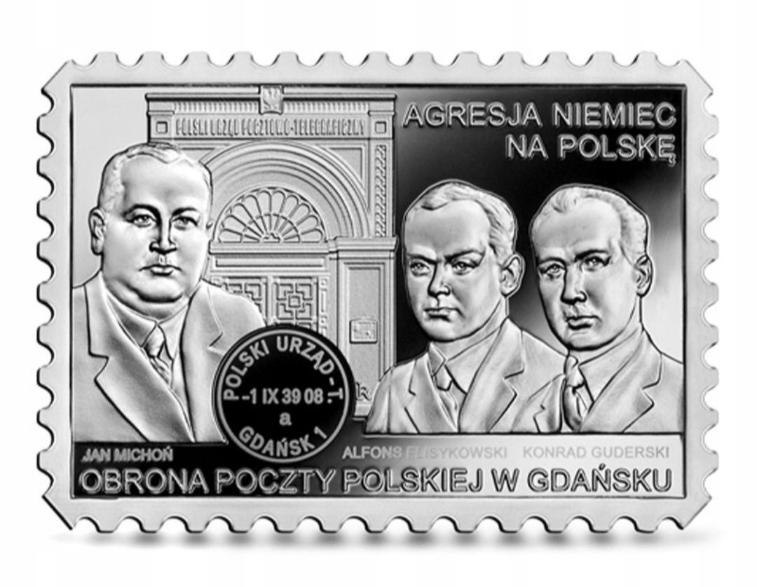 Moneta srebrna 20 zł 2021 rok Ochrona Poczty Polskiej