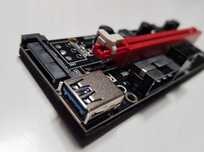 WYPRZEDAŻ Riser 009S USB3.0 PCI-E 1x-16x zasilany 6PIN SATA - 4 sztuki