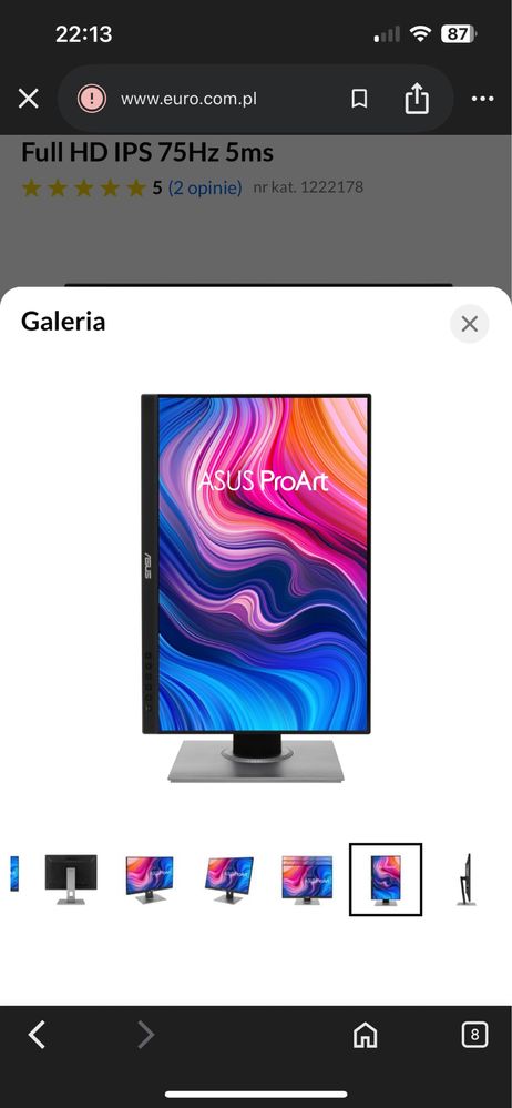 Monitor ASUS ProArt PA248QV jak nowy, mało używany