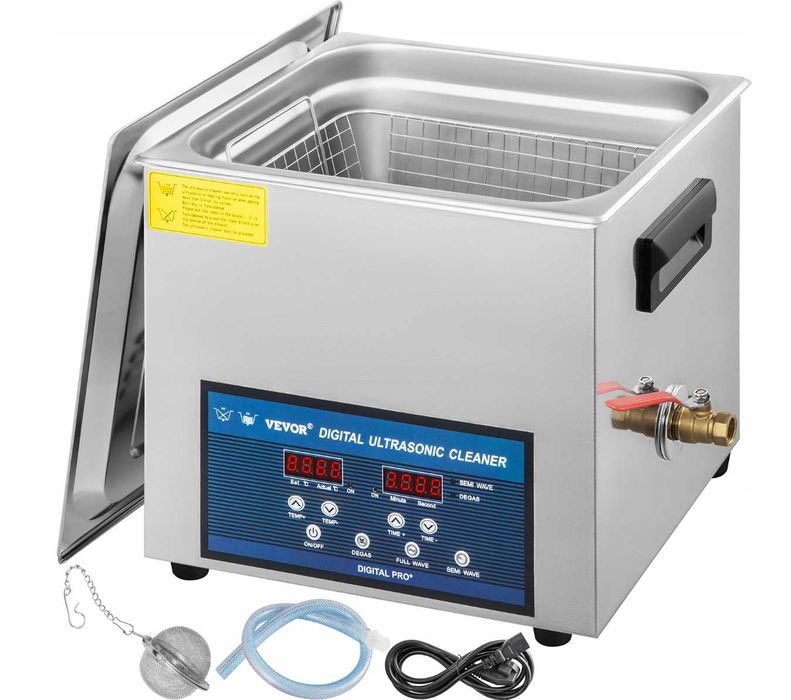 Myjka ultradźwiękowa do mycia części biżuterii cyfrowa 10L