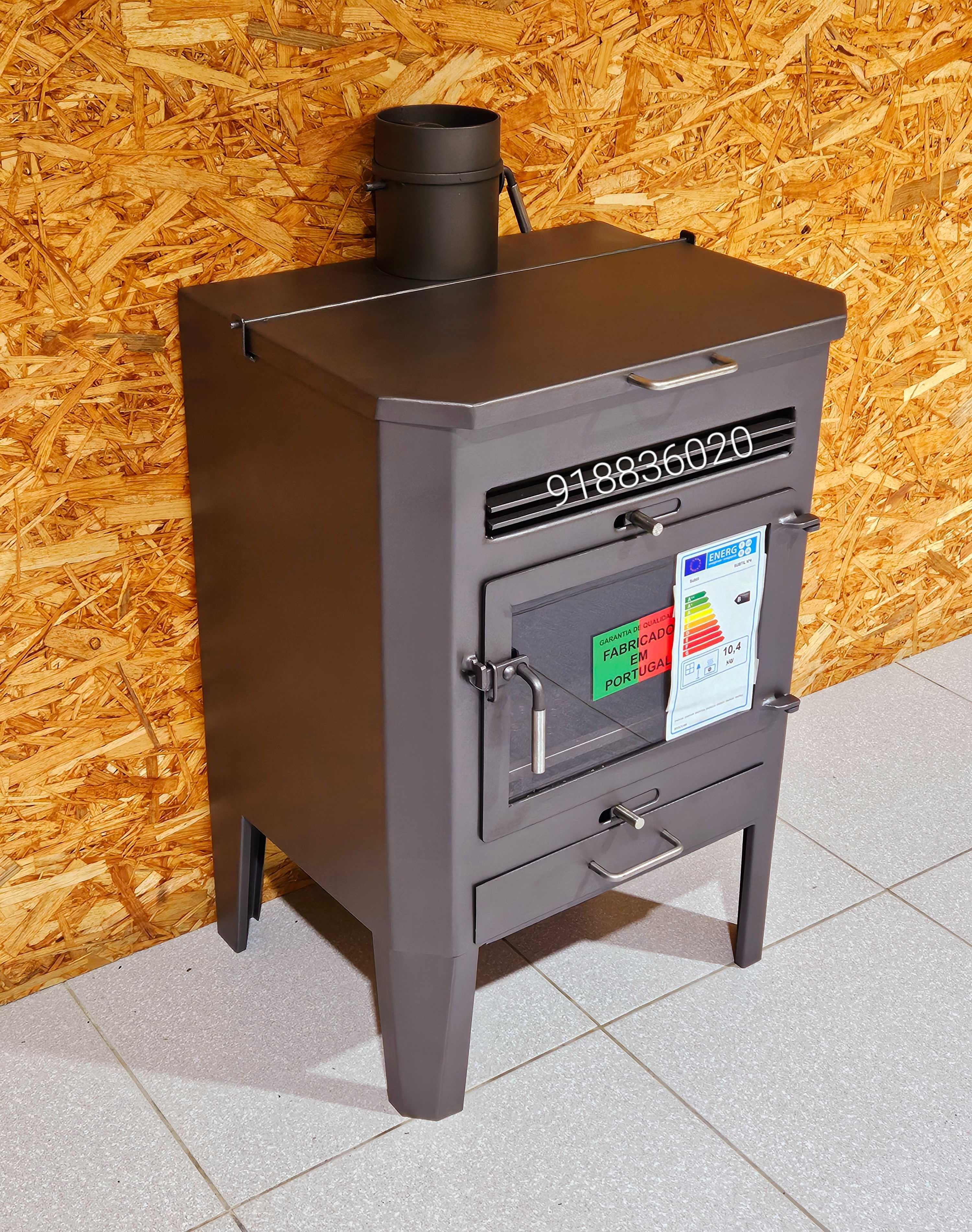 Salamandra Com Forno a Lenha NOVAS - 10.4Kw - FABRICADO PORTUGAL