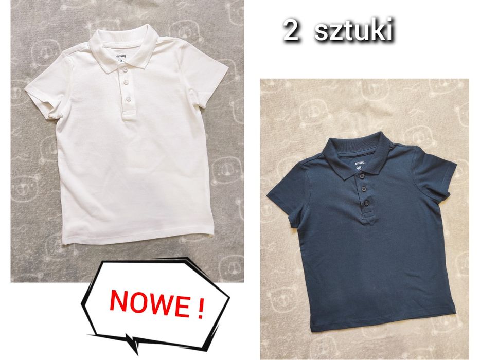 NOWE   2 sztuki eleganckie koszulki polo z kołnierzykiem