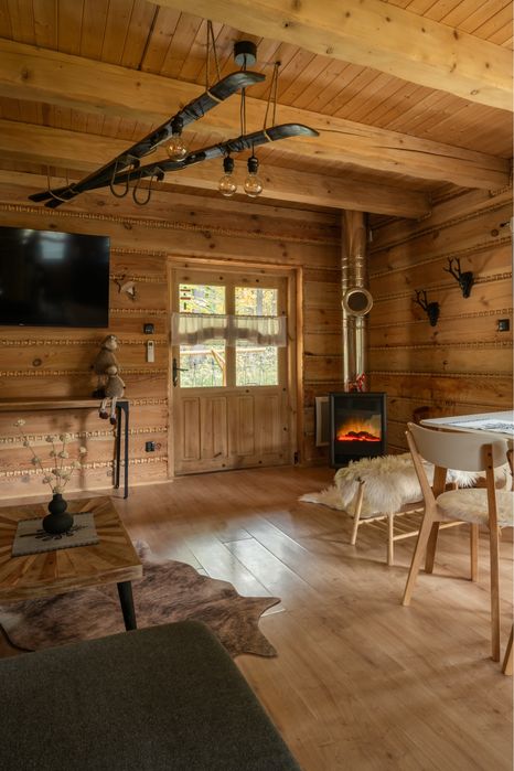 Wolne od 2.01.26 ZAKOPANE domek z bali, z jacuzzi -przy stoku, w lesie