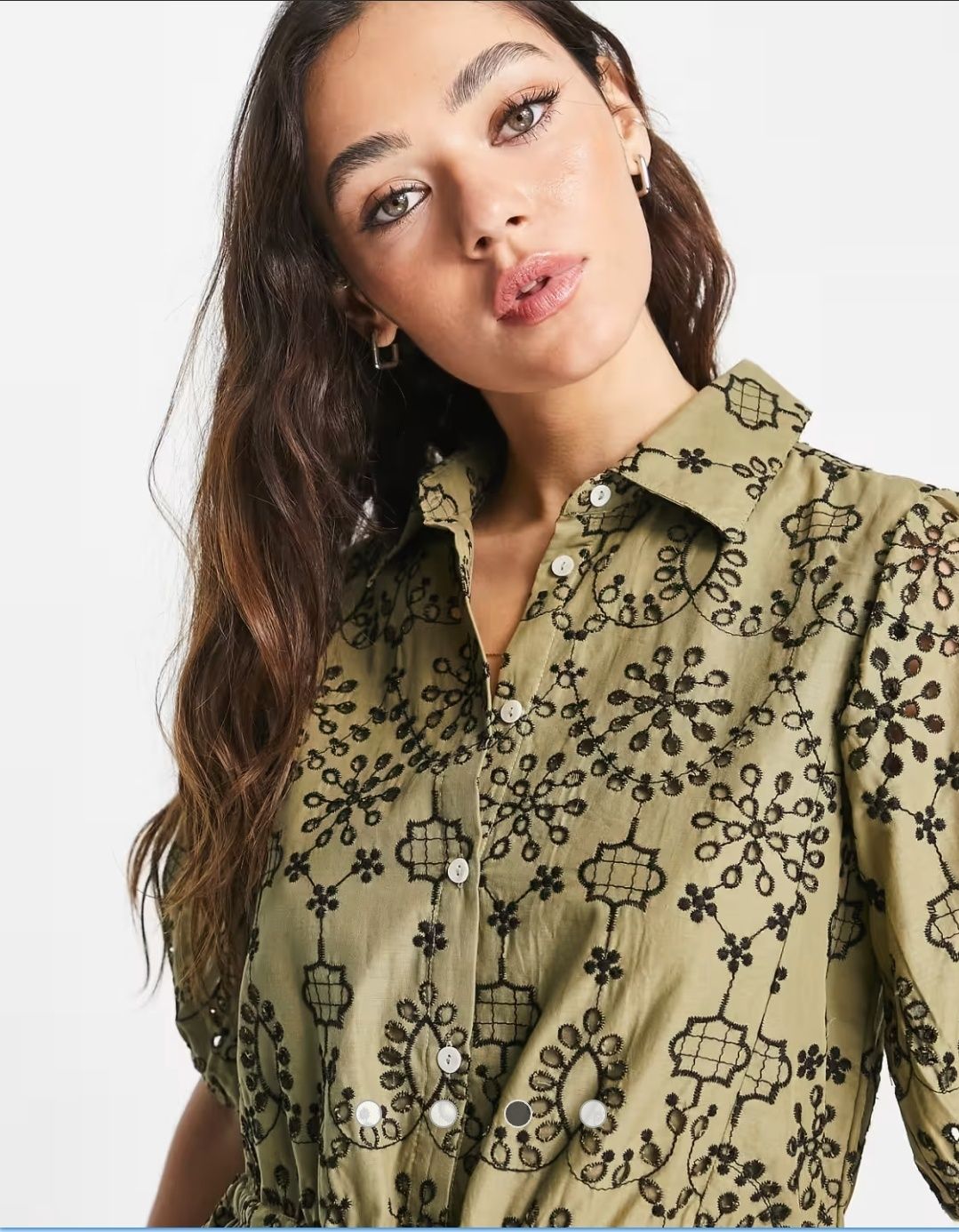 Шикарное платье из прошвы р.12 Topshop