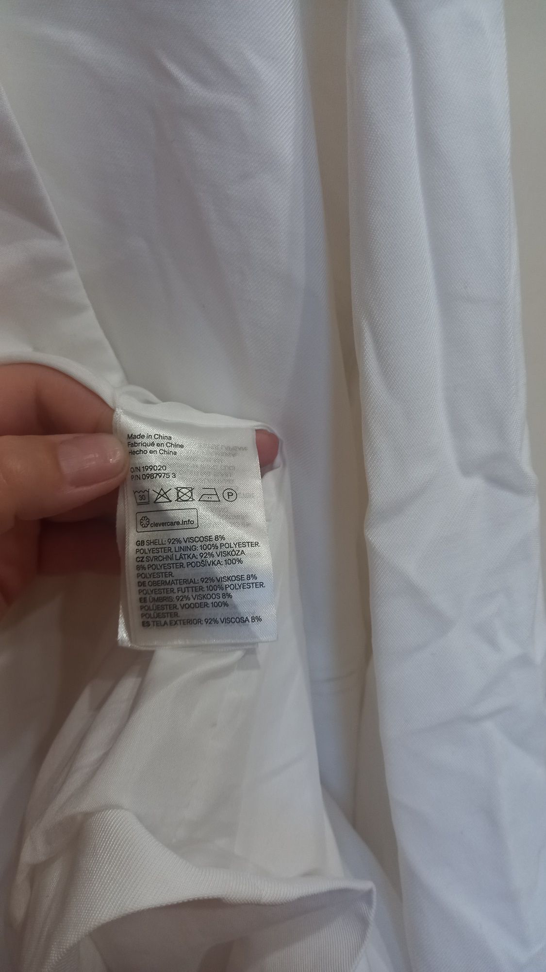 H&m білий піджак жакет XL XXL віскоза
