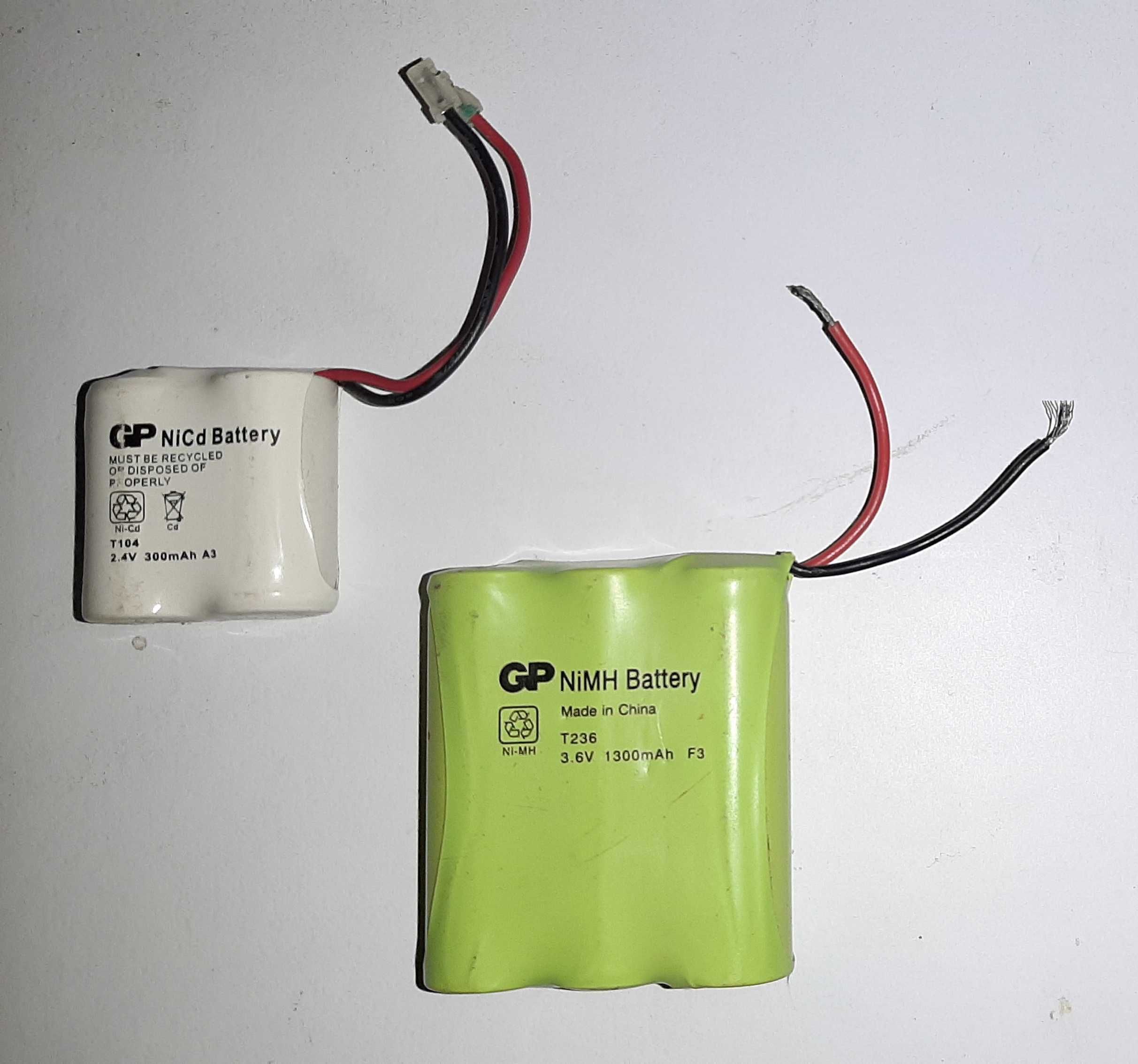 Аккумулятор T236 NiMH 3.6V 1300mAh  и  T104 NiCd 2.4V 300mAh