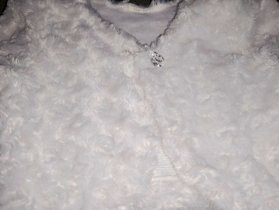 Białe bolerko 116/128