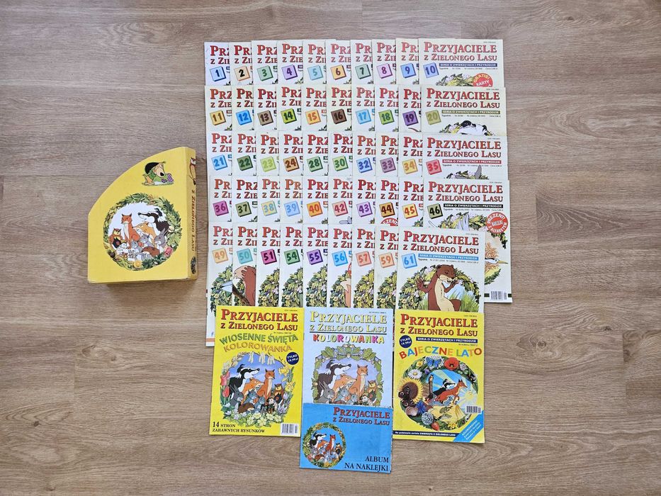 Przyjaciele z Zielonego Lasu - czasopisma + 4 kasety VHS