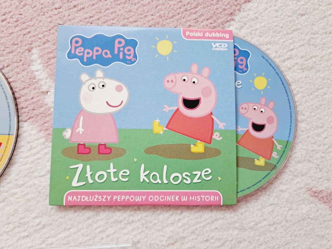 Świnka Peppa Pig bajki na VCD polski dubbing 3 płyty + zegarek gratis