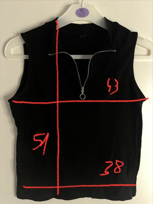 Top halter z suwakiem