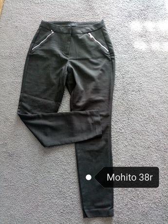 Czarne cygaretki eleganckie damskie spodnie Mohito 38r