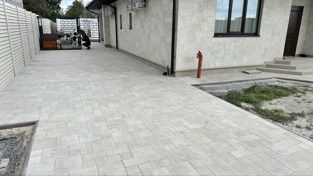 Тротуарная плитка Лайнстоун Травертин