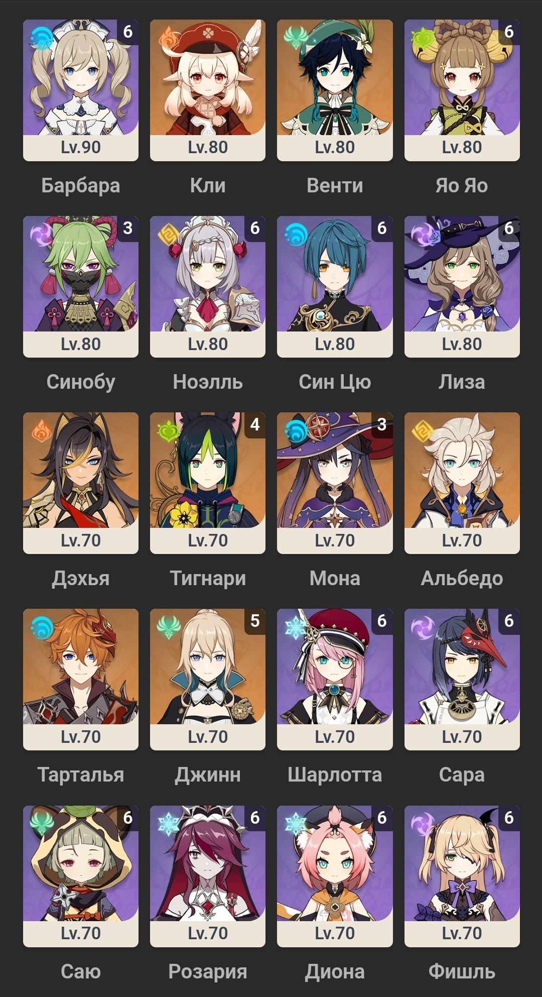 Genshin Impact 60 Rank