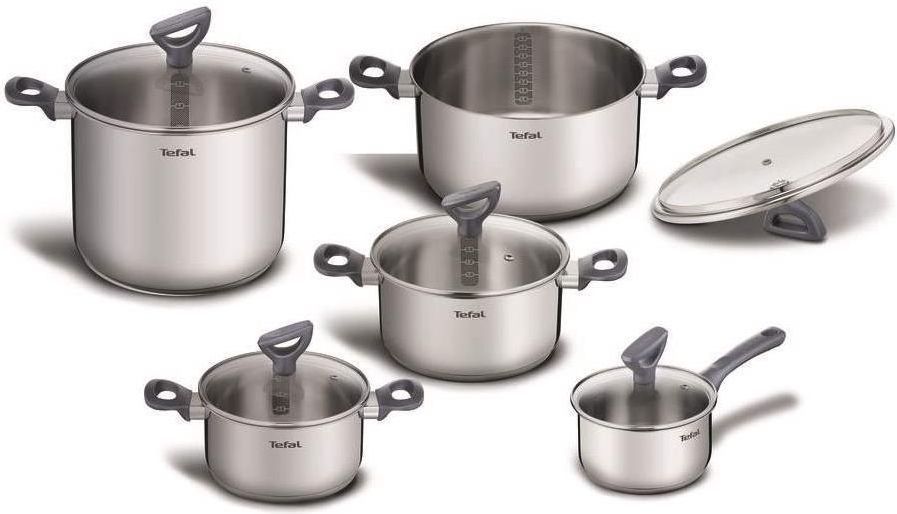 Nowy Zestaw garnków Tefal Daily Cook G712SA55 Indukcja 10 elementów.