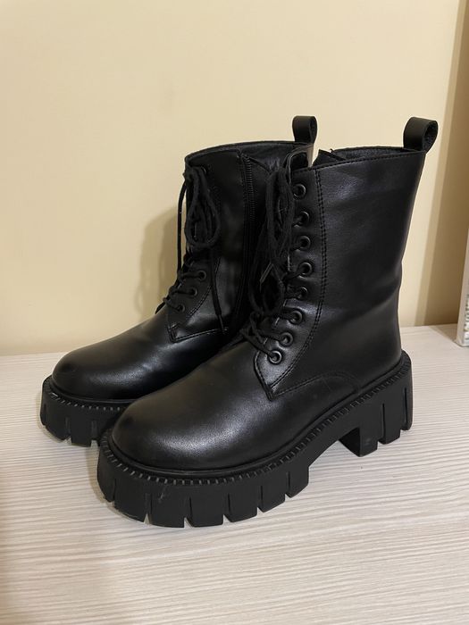 Черевики зимові жіночі берці, шкіра