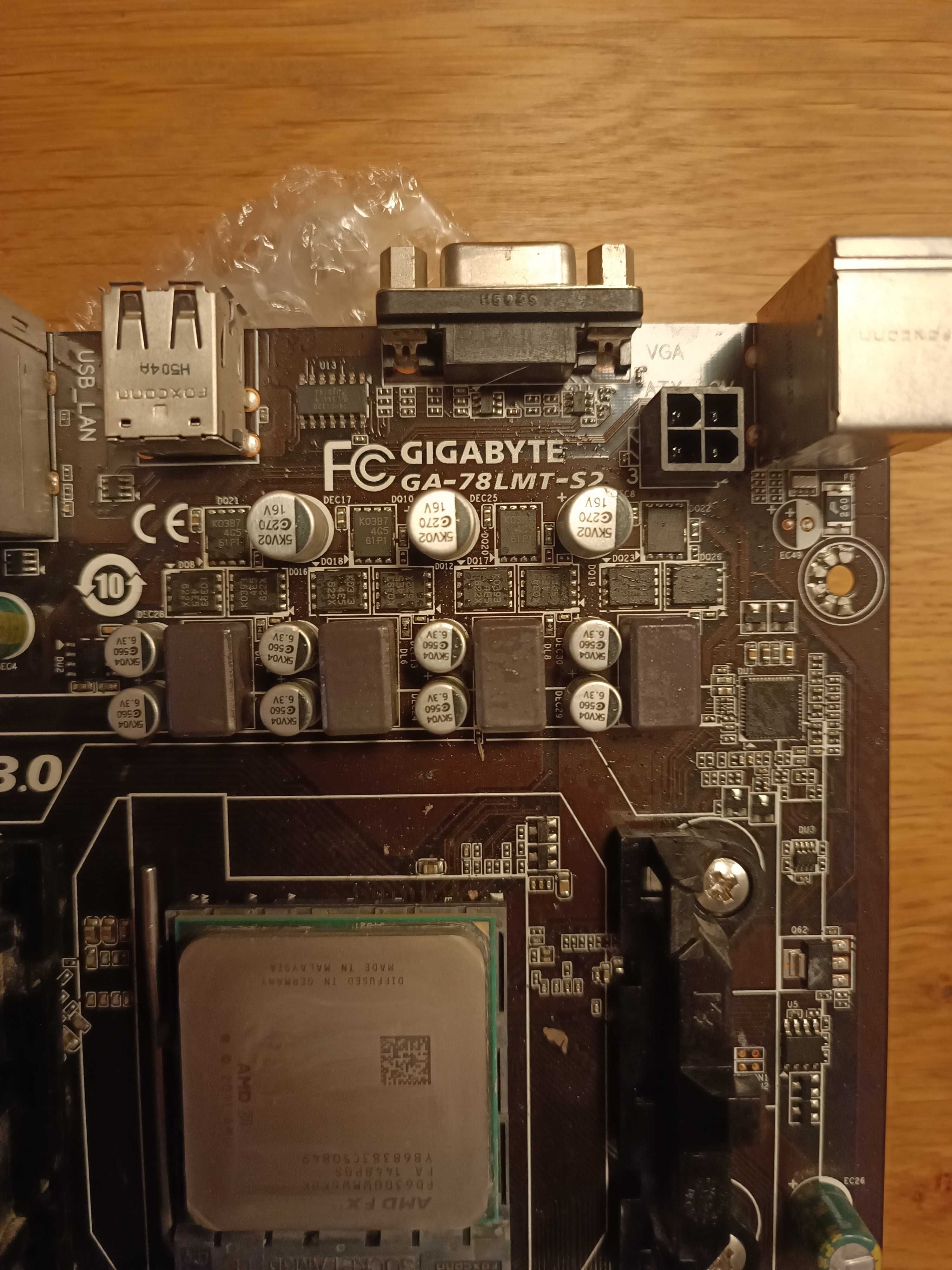 Płyta główna Gigabyte procesor AMD FX ram i grafika .