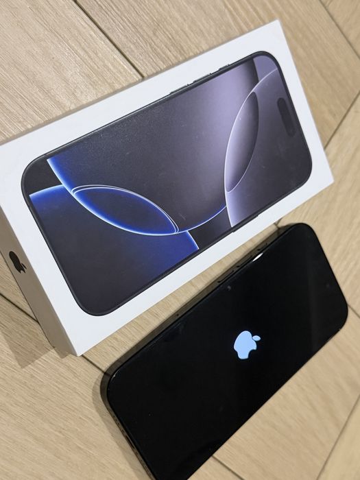 Iphone 16 pro 128gb black titanium 100% bateri sklep komplet