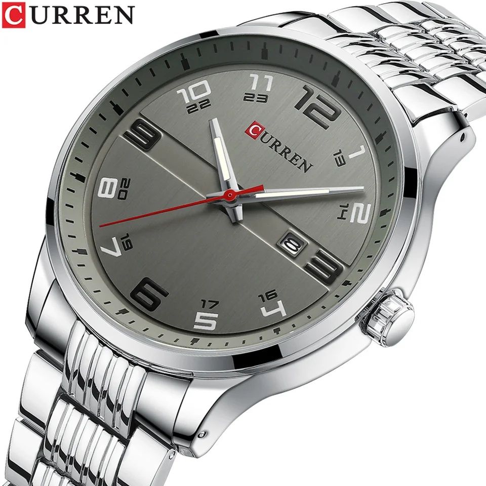 Годинник Curren 8411 Silver класичний, елегантний, повсякденний