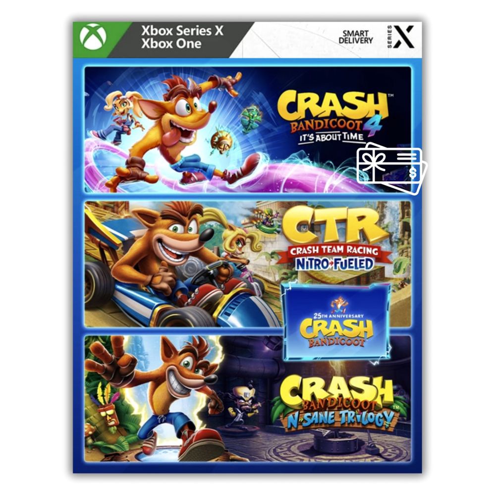 Zestaw 3 Gry Crash Bandicoot Crashiversary Bundle Xbox One / Series