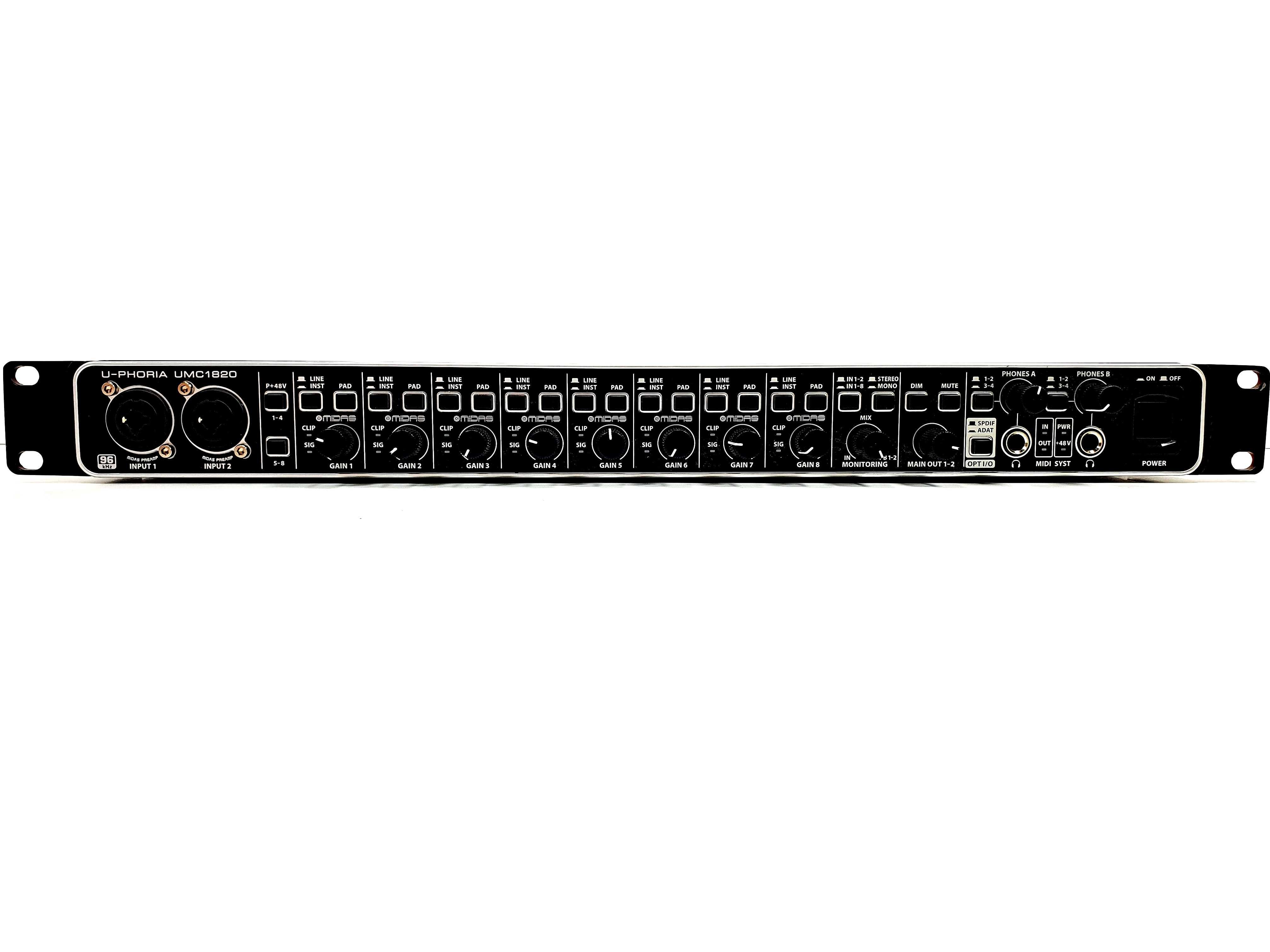 Behringer UMC1820 Interface Audio Usb/MIDI 18 Wejść